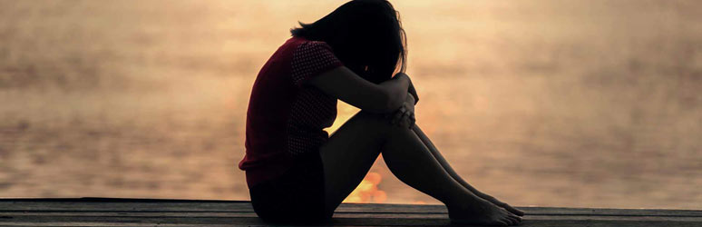 Young woman with feelings of depression